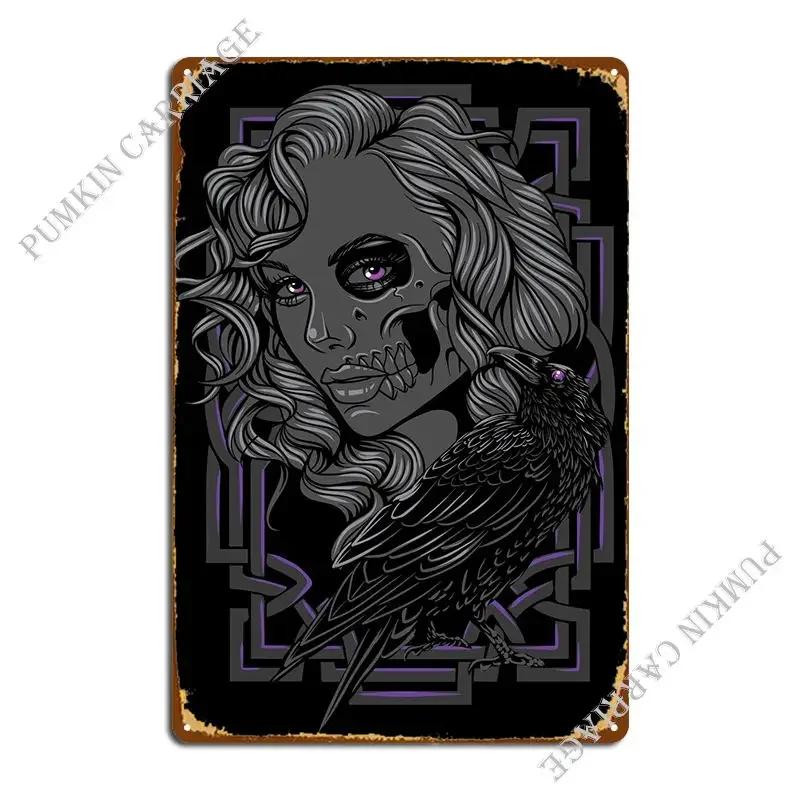 Hel Goddess Of Death Metal Plaque Retro Garage Plaques Wall Decor Club Tin Sign Poster