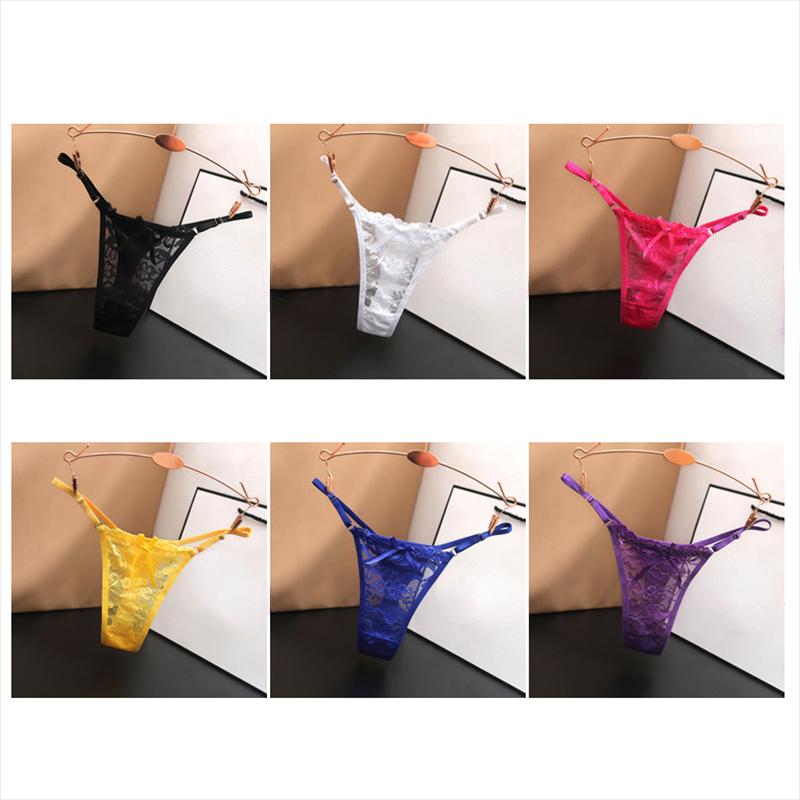 Adjustable Lace Thongs Panties Women Underwear Sexy Thongs Women Low Waist Solid Underwear Seamless Female Underpants Lingerie