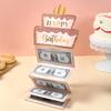 Set of 1, Pink Golden Birthday Banknote Card with Envelope, Folding Card for Happy Birthday, Supplies for Birthday Celebration