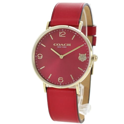 Coach Women's Perry Watch, Year of the Tiger, Chinese Zodiac, Red Leather Strap, 14503867