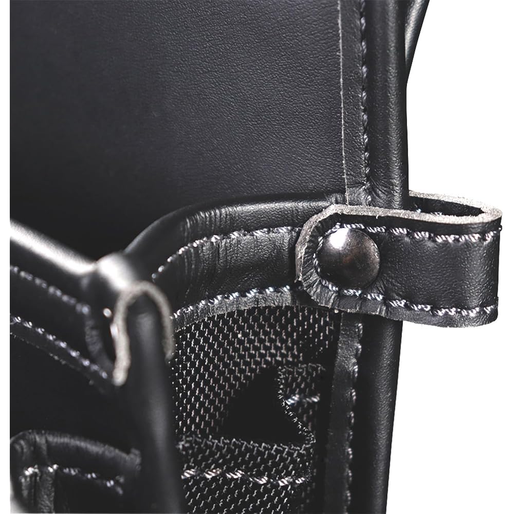 Fujiya (Fujiya) Architectural Thin Waist Bag, 3 Tiers, Black Gold, Light PU Leather Series, AB-43BG