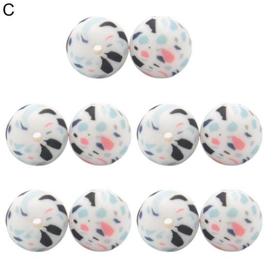 

10 шт./компл. декор из бисера эластичный орнамент из силикона прекрасный камуфляжный узор поделки из бисера для ребенка C