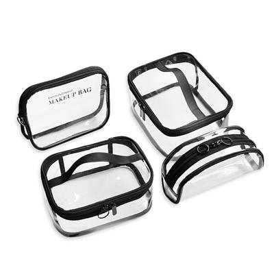 1pz Donna Trasparente Chiaro Cerniera Borsa Tote per Trucco Borse per Trucco Organizzatore da Bagno per Lavaggio Borse Cosmetiche