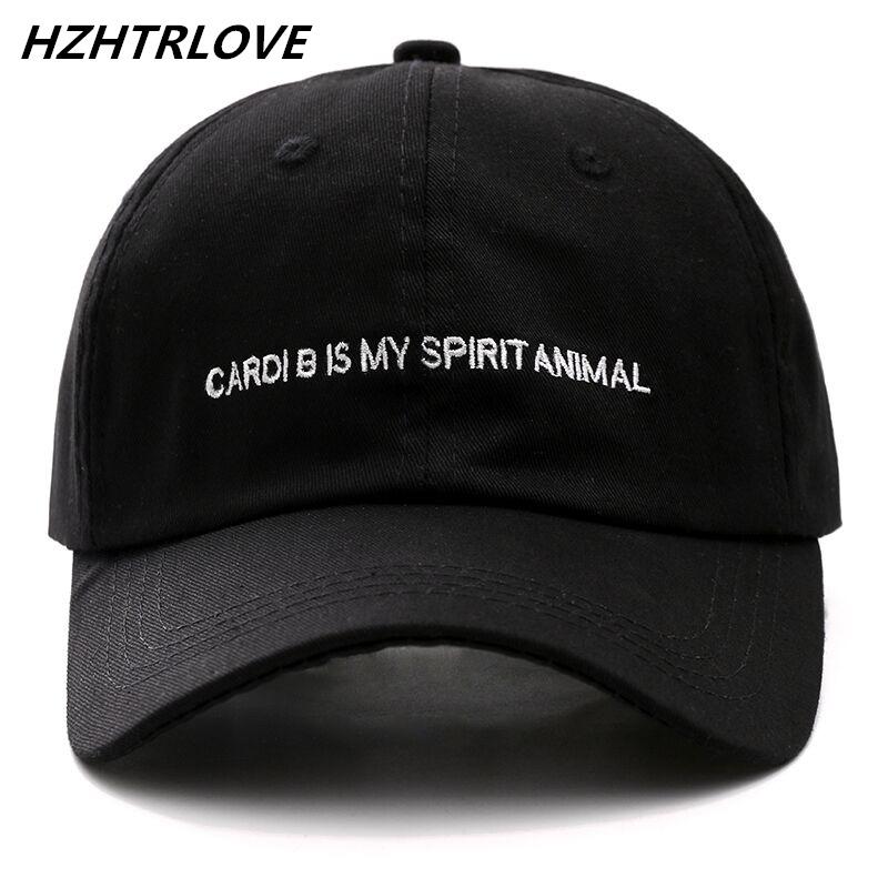 

Letter CARDI B IS MY SPIRIT ANIMAL Snapback Cap Cotton Cardib Baseball Cap For Unisex Women Adjustable Hip Hop Dad Hat Bone Garros
