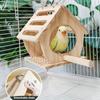 Dual Use Design Bird Hangs Houses Wood Breeding Box Birdhouse Bird Nest  Garden
