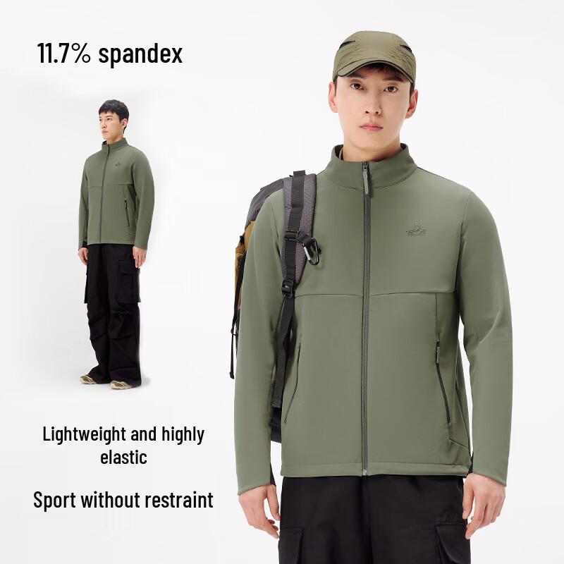 Pelliot Men's Windproof Warm Hooded Softshell Jacket