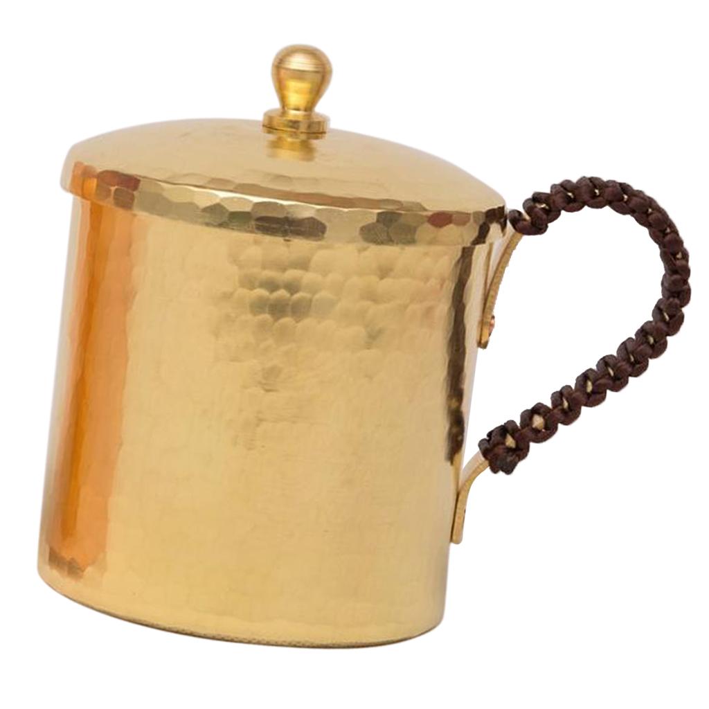 Copper -hammered glass cup, 350ml, 550ml, for coffee and tea