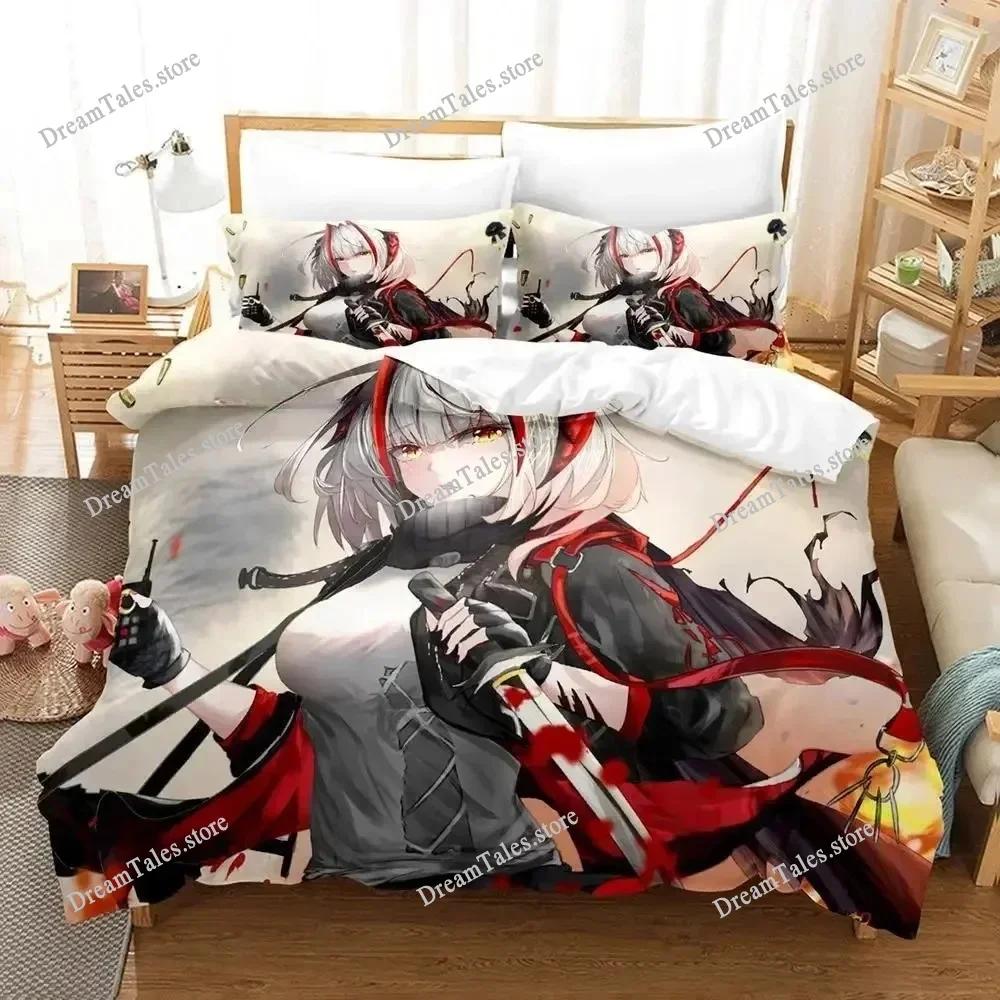 3D Printed Anime Arknights Bedding Set Boys Girls Twin Queen Size Duvet Cover Pillowcase Bed Kids Adult Home Textileextile369