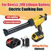 For Dewalt 20V Battery Cordless Caulking Gun 6 Adjustable Speeds Wireless Glass Electric Silicone Gun with LED Light and Battery