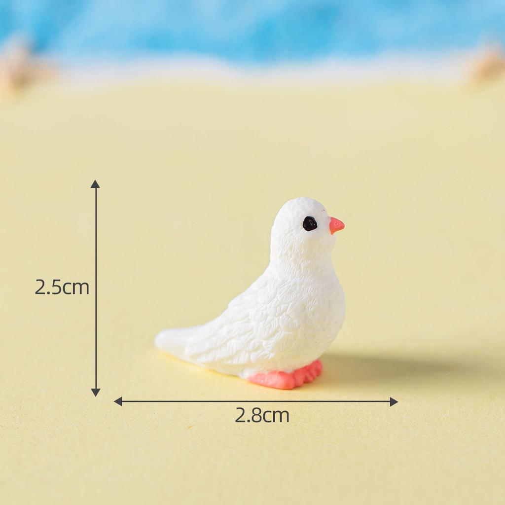 Micro Landscape Sea Bird Seagull Pigeon Miniature Fairy Garden Home Houses Decor Beach Plate Landscaping Decor DIY Accessories