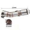 Motorcycle Exhaust Pipe for Chu Liuxiang CLX700, Stainless Steel, 51mm, Small/Medium Section