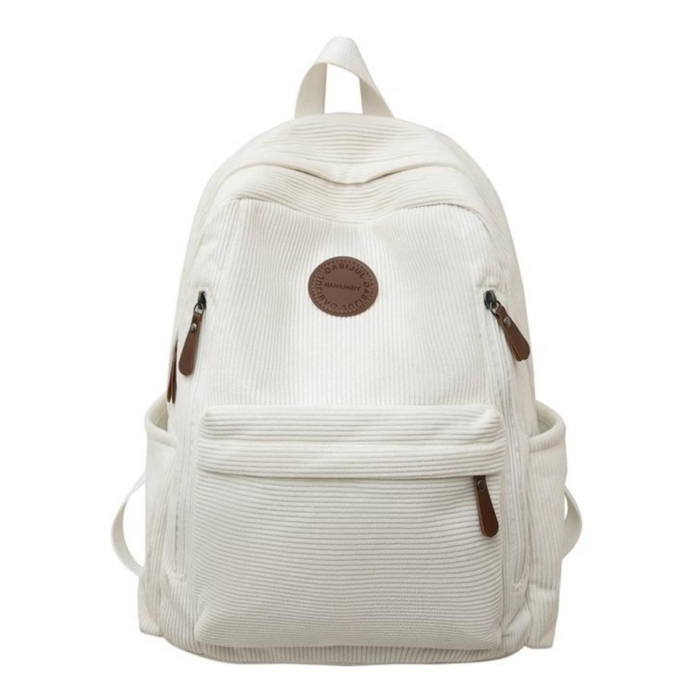 Zaino Grande Capacità in Velluto a Coste per Studente Universitario/Superiore Moda Casual Daypack da Viaggio