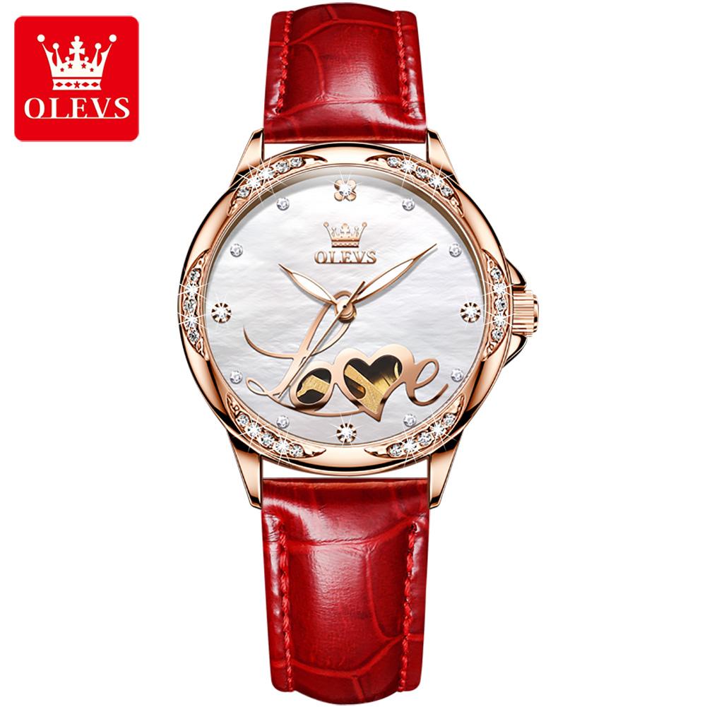 OLEVS Brand Steel Strip Luminous Waterproof Fully Automatic Mechanical Watch for Women 6613