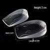 Transparent Silicone Non-Slip Height-Increasing Heel Pads for Men and Women