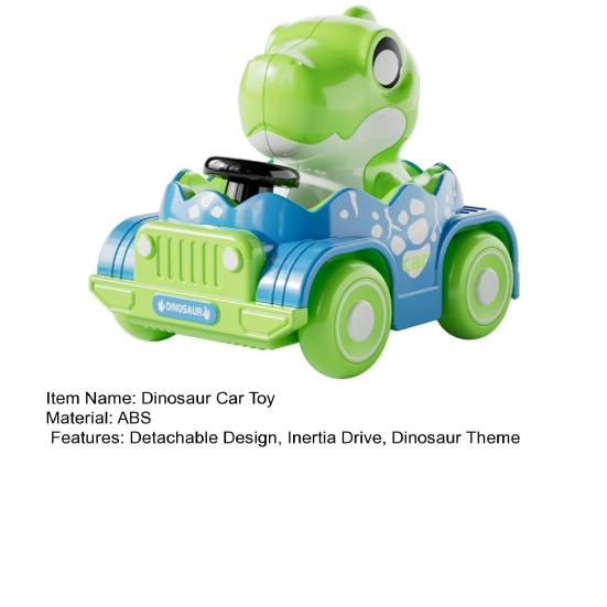 Yousheng Kids Dinosaur Car Toy Press Go Inertia Drive Detachable Dino Racing Vehicle 0-3 Toddlers Boys Girls Educational Cartoon Dinosaur Truck Toy
