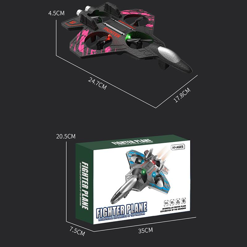1 Zestaw Elektryczny Szybowiec Piankowy Akrobacyjny Tumbling Uav Wiszący Helikopter Ze Światłami LED 2.4G Zdalnie Sterowany Model Samolotu Myśliwskiego