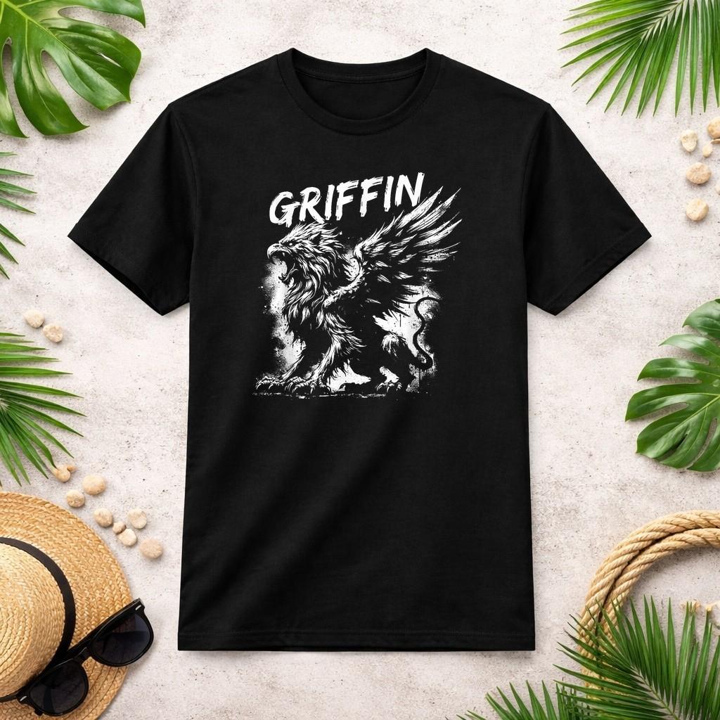 Griffin - Vintage Mythical Creature Griffin Lover T-Shirt S