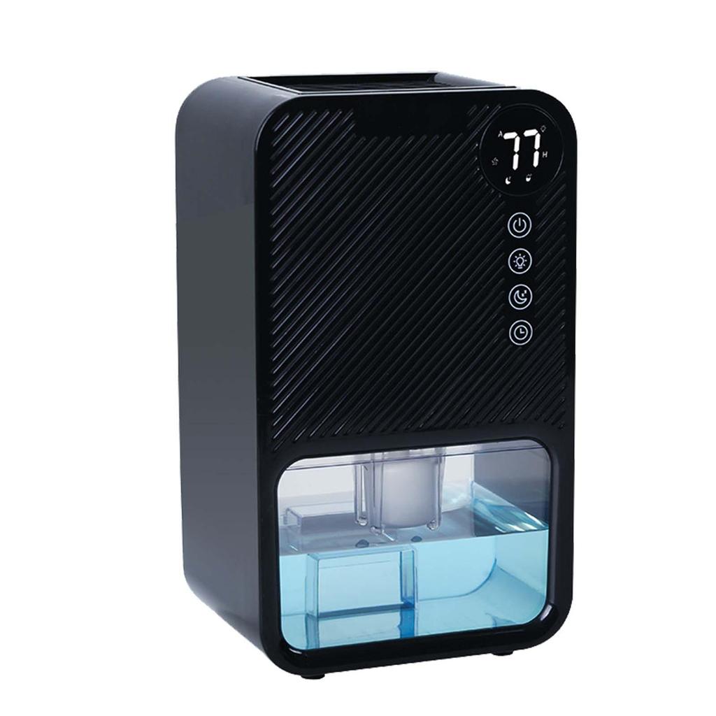 Dehumidifier with Colorful Night Light Auto Off 1.1L Capacity Compact Quiet LCD Display for Laundry Closet Basement Kitchen