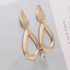 Gold Color Water Drop Women Dangle Earrings Cut Out Metal Geometric Statement Drop Earrings for Ladies Casual Versatile Earrings