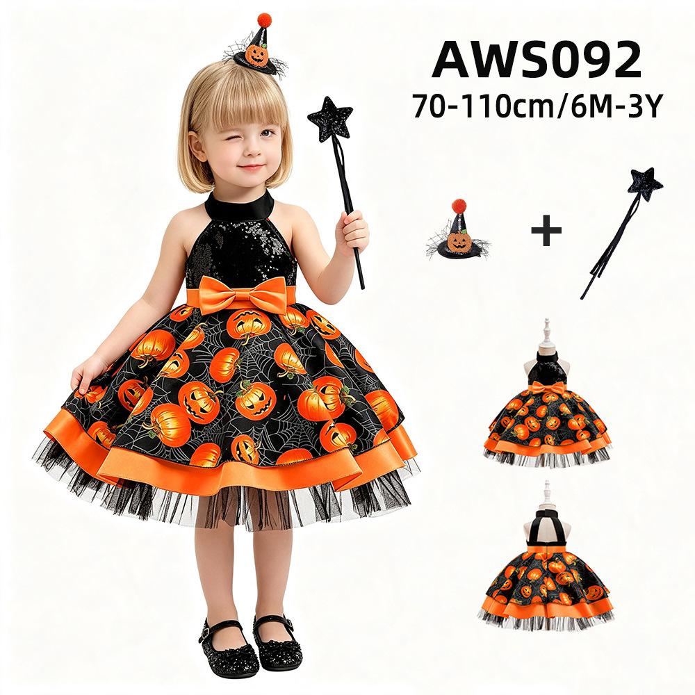 Satijnen Prinsessenjurken Collectie voor Kinderen, Halloween Meisjes Rollenspel Formele Jurk