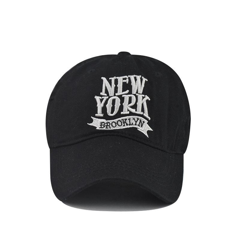 NEW YORK do old cotton washed baseball hat 3D letter three-dimensional embroidery cap