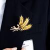 Personalized Yellow Cubic Zircon Wheat Brooch Pin Party Decoration Brooches Luxury Women