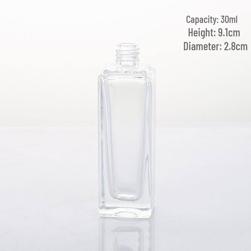 Thick Transparent Square Glass Spray Bottle for Travel and Aromatherapy Samples