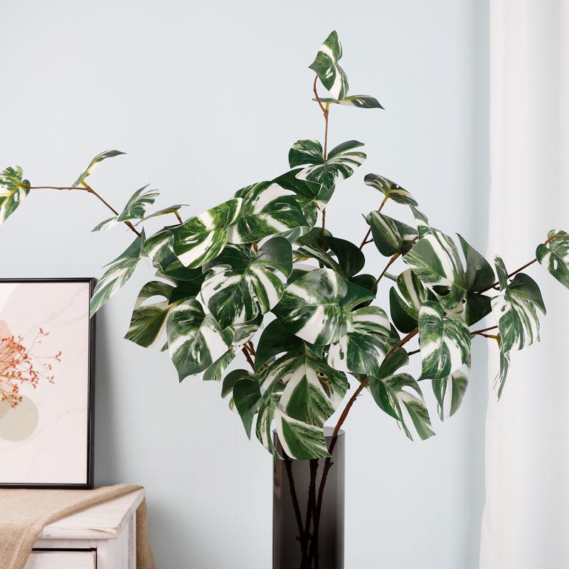 Oulifei 3-Prong Mini Turtle Artificial Leaf Plant