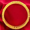 Vietnamese Sand Gold Peacock Bracelet: Luxury Open-Buckle Design, Versatile and Stylish.