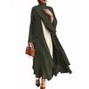 Muslim Fashion Abaya Fashion Soft and Elegant Large Size Women Cardigan Robe Solid Color Cardigan Dress