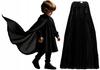 Czarna Peleryna Czarodziej Magik Wampir Karnawał Halloween Andrzejki 130Cm
