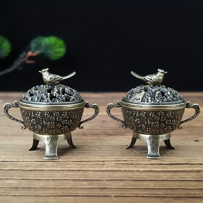 A Sandalwood Incense Holder Featuring a Magpie Design Perfect for Office Use Camping Gardens Patios And Candlelight Dinner Home Decor
