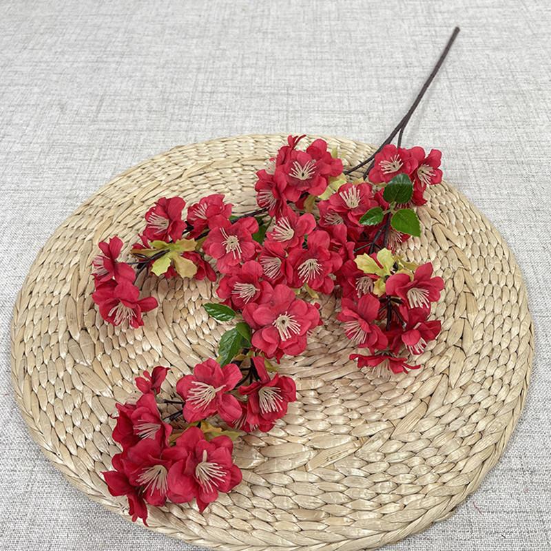 One Silk Artificial Cherry Blossom Branch More Flower Heads 67cm for Wedding Sakura Tree Decoration