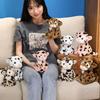 Sitting Lifelike Leopard Plush Doll Fluffy Animals Stuffed Toys  Children's Day