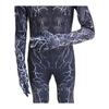 Kids Superhero Costume Venom with Lightning Bolts, Mask Set, Lycra, 4-5 Years, 120cm, Black/White