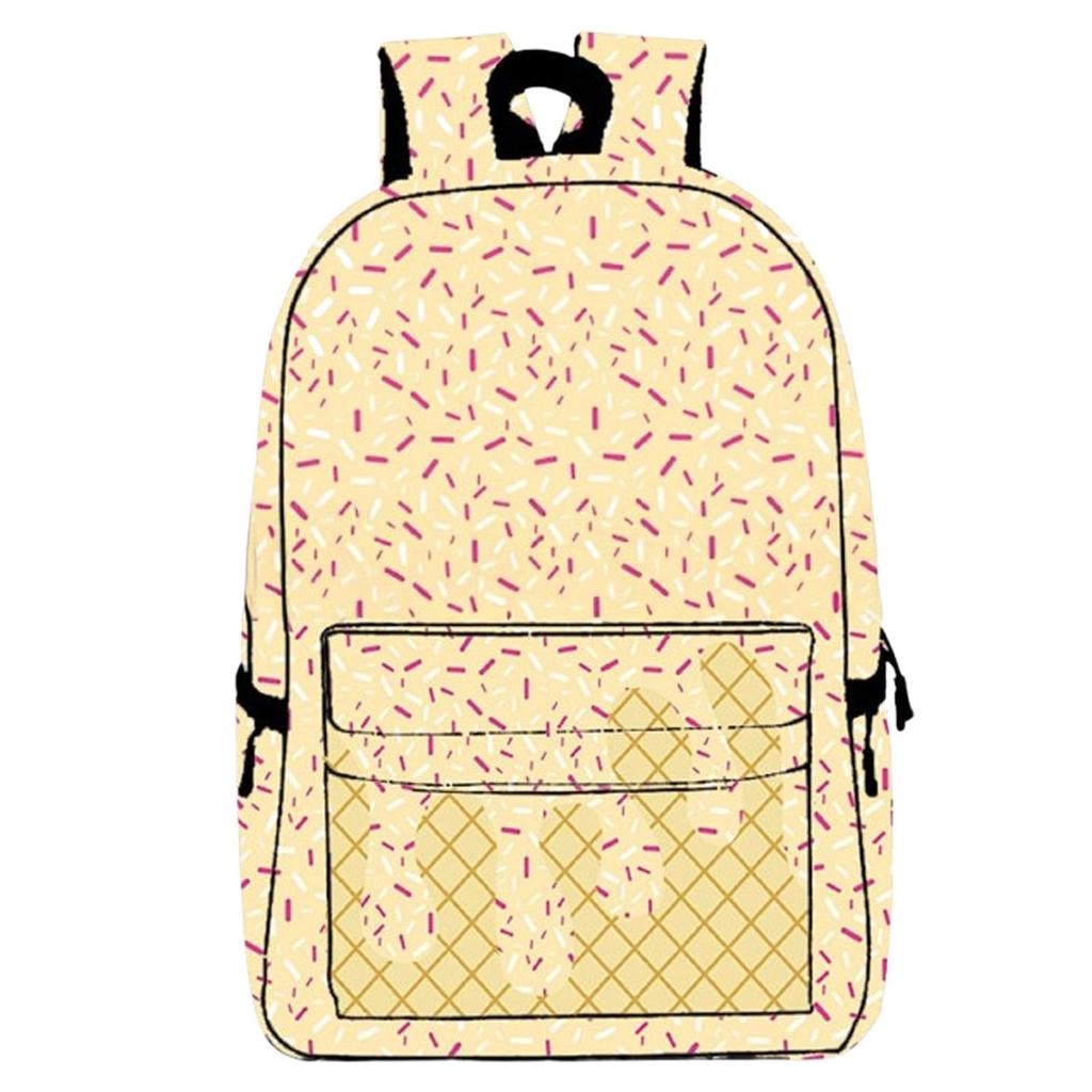 Ice Cream Backpack, Cute Large Capacity Shoulder Backpack, Ice Cream Backpack Boys Ice Cream Drip Backpack
