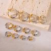Elegant Titanium Steel Hoop Earrings for Women - Lightweight, Luxurious, Round & Colorfast Accessories