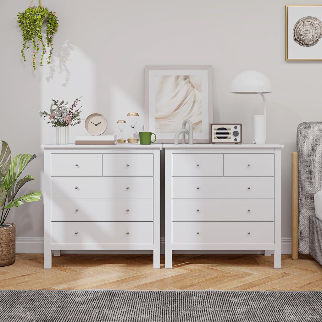 Dresser Sideboard Soft Open And Close Anti Tip 79 X 39.5 X 80.5 Cm White