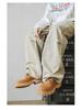Men's Vintage Low-Top Derby Shoes, Autumn/Winter 2024 Martin Boots, Thick Sole, Versatile Style (Model: 66502-J)
