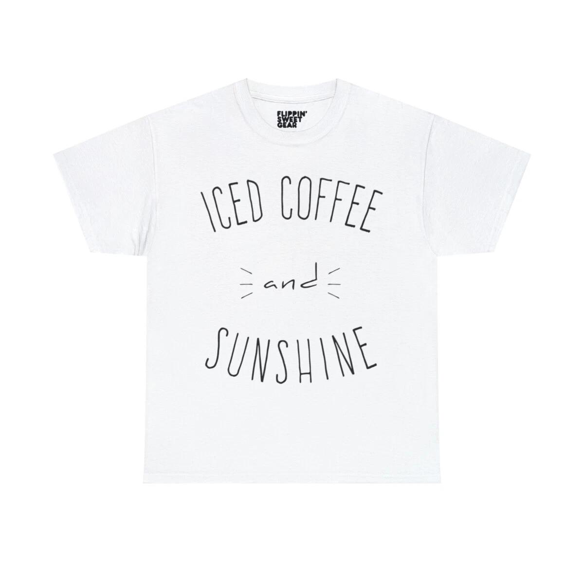 Iced Coffee And Sunshine Graphic Tee Shirt S