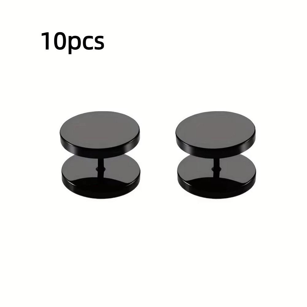 

10pcs Simple Seamless Spiral Buckle Clip Detachable Metal Screw Buckle Knitted Sweaters Fix Cuff Fastener For Sweaters Collars чорний