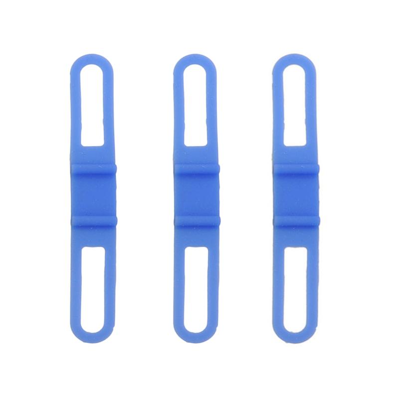 Lot de 3 supports de lampe de vélo en silicone pour guidon de vélo, sangle de fixation pour téléphone, corde élastique, lampe torche, bandages, accessoires de vélo