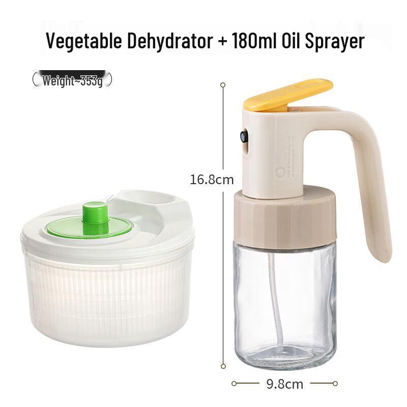 Manual Salad Spinner with Oil Spray Bottle