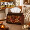 1pc Classic Country Thanksgiving Tissue Box - Multi-Functional Napkin Box, Two Sizes Available Made of Durable Polyester, Decorated with Turkey Horn O
