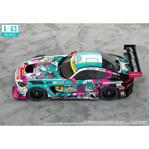 Good Smile Racing Hatsune Miku GT Project 1/43 Good Smile Hatsune Miku AMG 2025 Opening Race Ver. 1/43 Scale Pre-painted Resin Diecast Model Car