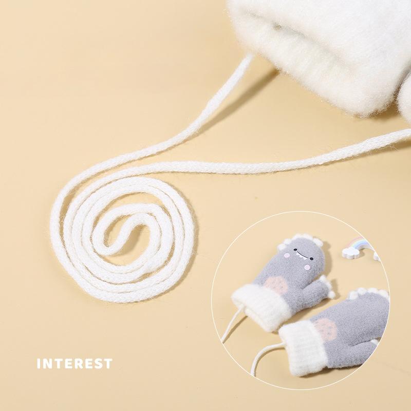 0-3Y Baby Cartoon Label Mittens Winter Warm Kids Girls Gloves Soft Hand Warmer Children Boys Thick Child Fleece Baby Mittens