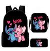 Lilo Unisex Kids Backpack Set Waterproof Oxford School Activities Outdoor
