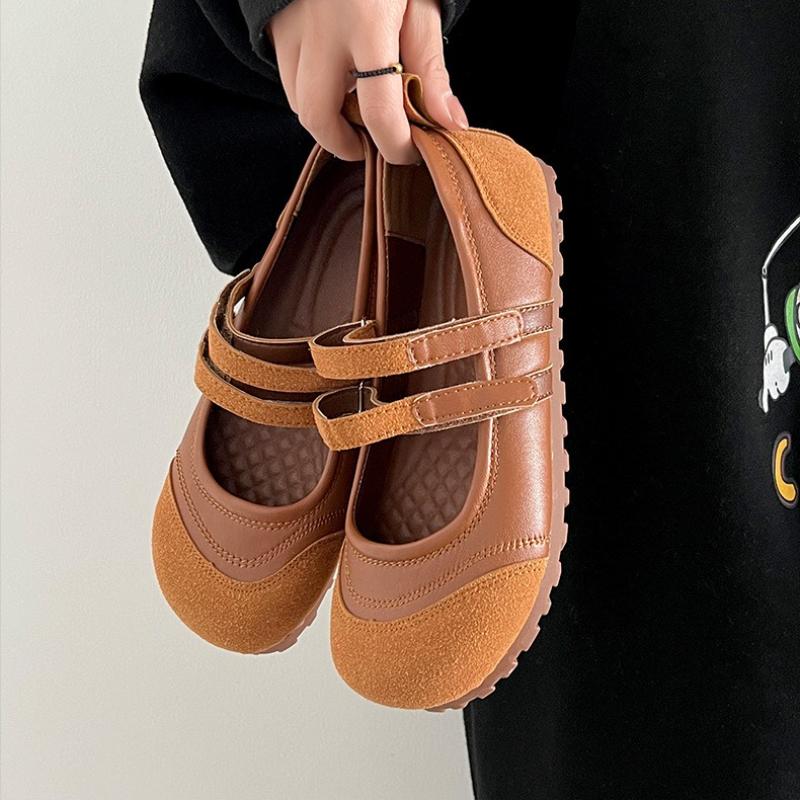 

Fashion Women Mary Janes Shoes 2025 New Autumn Fashion Retro Comfortable Anti Slip Ballet Flat Shoes Outdoor Leisure Shoes Zapatos Mujer 41 коричневый