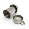Stainless Steel Travel Carry-On Outdoor Wine Glass Portable Telescopic Water Cup Folding Wine Teacup Large Small and Medium-Size
