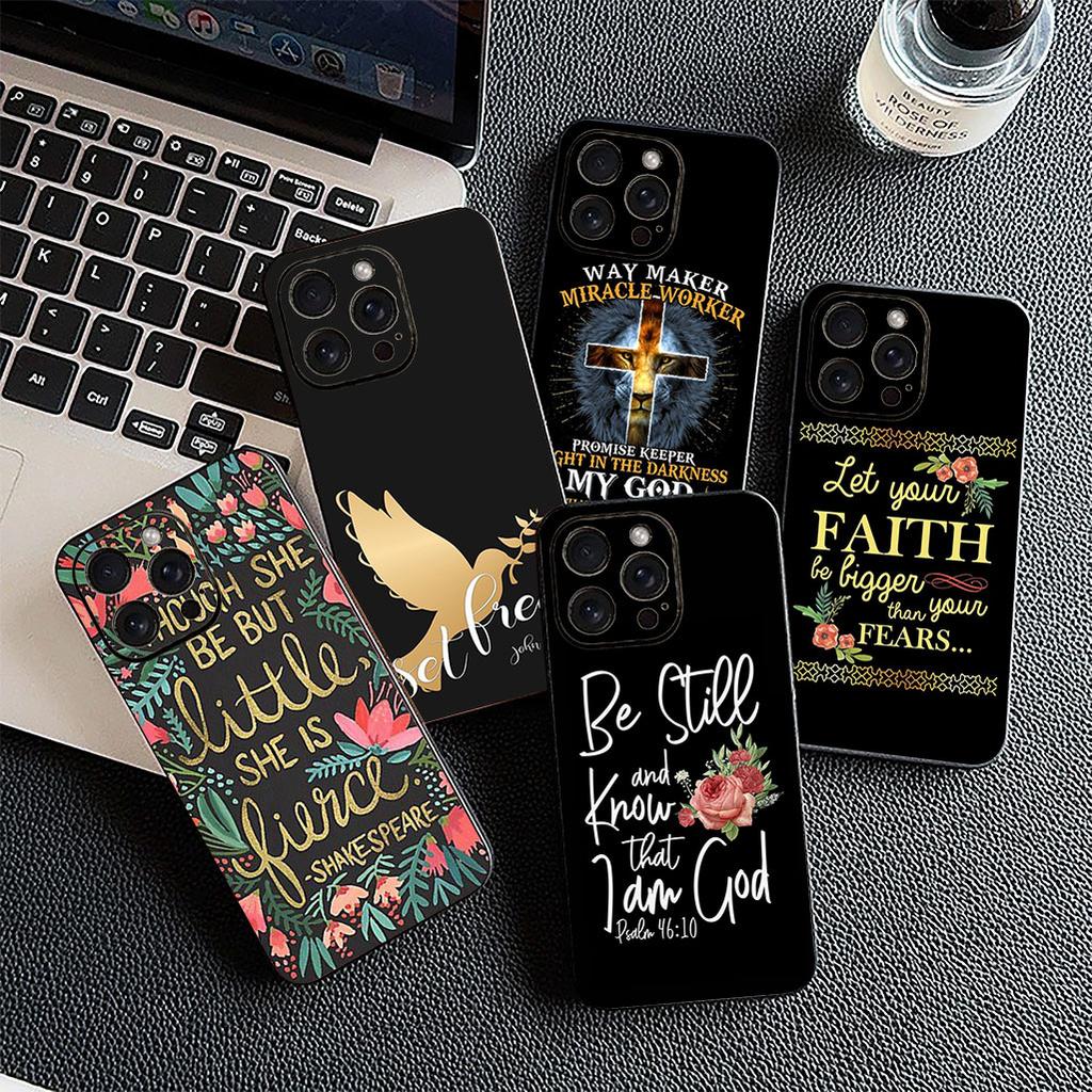 Cover for Apple iPhone 17 16 Plus 13 12 Pro Max Mini X XR Xs ProMax 16E 15+ 17+ Air Phone Case Bible Verse Christian Jehovah God